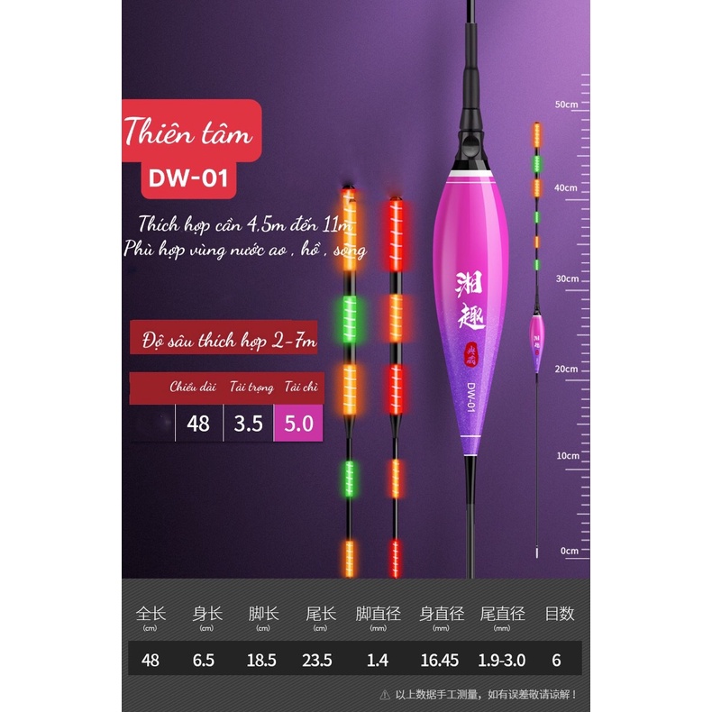 Phao săn hàng đêm carbon -nano cao cấp - THIÊN TÂM - gồm 2 ngọn