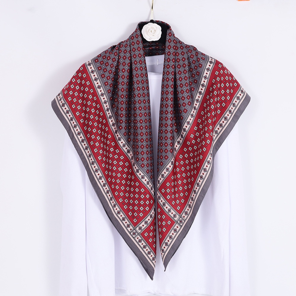 Khăn Choàng Lụa Chống Nắng Thoáng Khí 90cm (35.4inch) In Họa Tiết Thời Trang Cho Người Hồi Giáo Tudung WJ1007-41