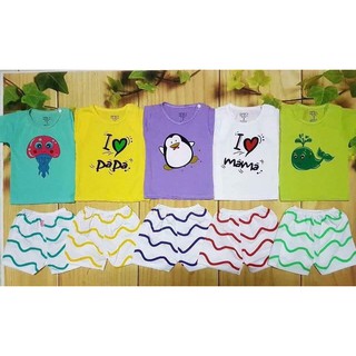 Com bo 5 bộ cotton hình thú cho bé