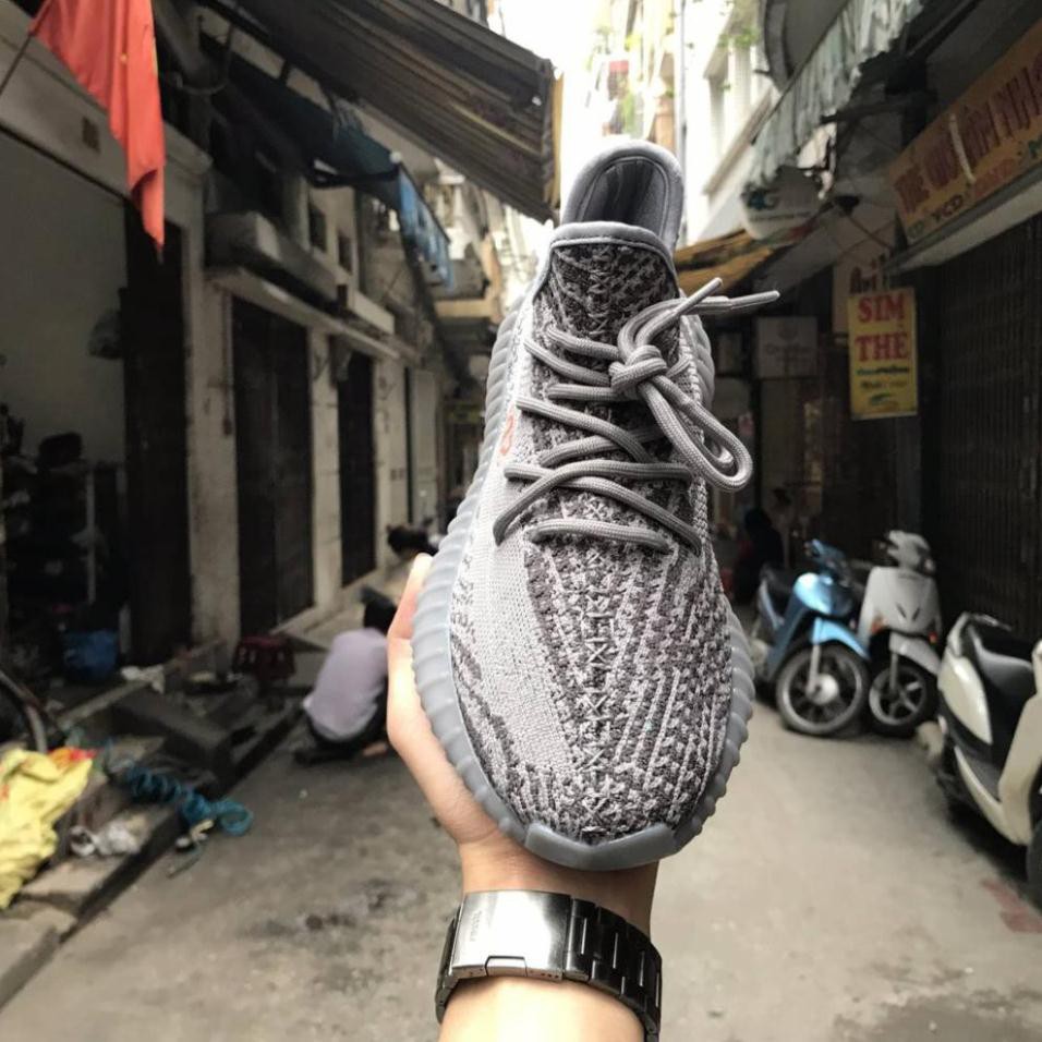 [Chính Hãng] (FULLBOX, FREESHIP) giày thể thao yz 350 V2 boost xám chữ đỏ nam nữ . 2020 new . 2020 ️🥇 . NEW ✫