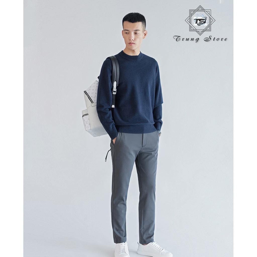 (Hàng sịn) Quần Tây Âu Nam Loại Vải Cotton Dày Dặn Co Giãn Dáng Ôm Không Nhăn Form Chuẩn Thời Trang Công Sở Cao Cấp | BigBuy360 - bigbuy360.vn