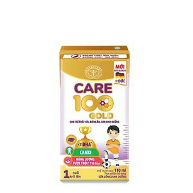 Sữa bột pha sẵn Care 100 Gold cho trẻ biếng ăn thấp còi loại 110ml