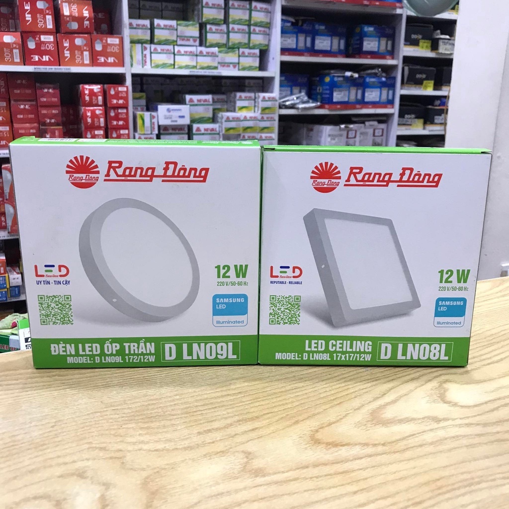 Đèn LED Ốp trần - Đèn LED Gắn trần - Cao Cấp 12W Rạng Đông