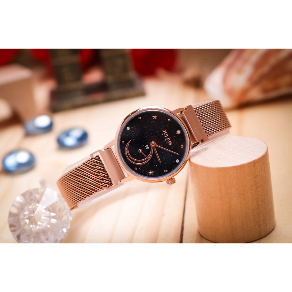 [Mã FARSBR153 giảm 15% đơn 150K] Đồng hồ nữ mặt kính sapphire dây nam châm chính hãng Julius Star Hàn Quốc JS-038A