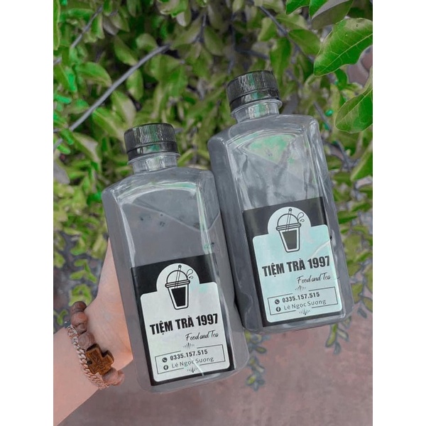 Combo 5 Chai nhựa pet dẹt 8 cạnh 330ml dày hàng loại 1