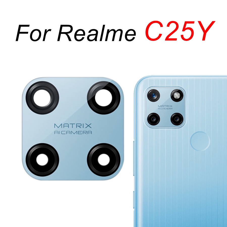 Mặt kính máy ảnh sau và keo thay thế cho Realme C3 C11 2021 C12 C15 C17 C20