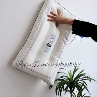 Ruột gối Matxa Milk với hình thêu chú bò sữa, Ruột Gối Cao Cấp Nhập Khẩu