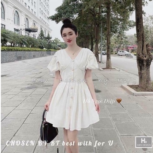 Váy đũi thô cúc ngọc tiểu thư