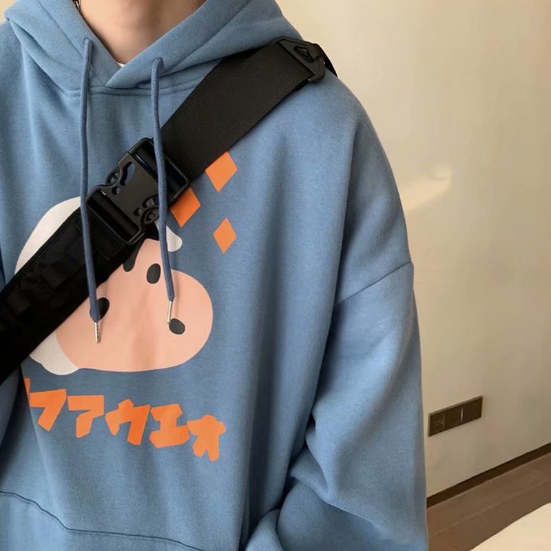 Áo hoodies có nón dài tay in hình hoạt hình thời trang nam