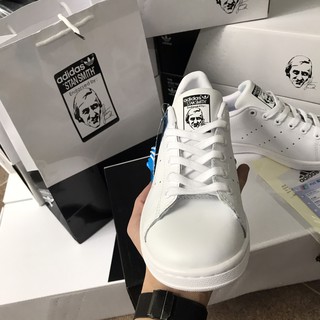 (Full Phụ Kiện + Box Bảo Vệ ) Giày Stan Smith gót đen 1;1