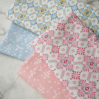 Màu hồng xanh Bắc Âu thiết kế họa tiết vải cotton Fat Quarter Bundle handmade DIY chắp vá chăn Tilda vải May Kain