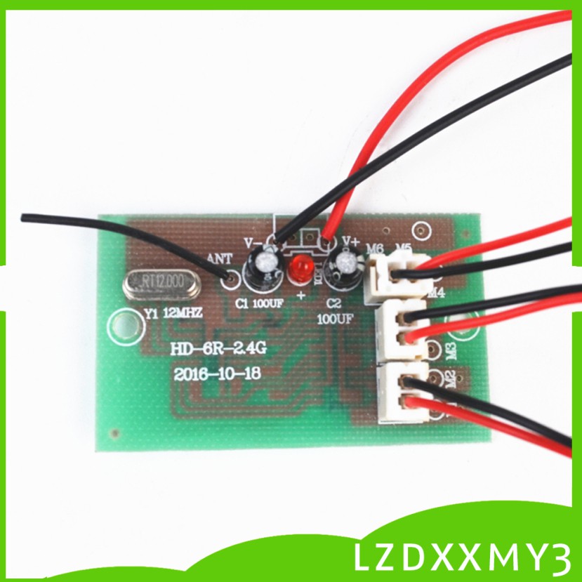 Bộ Điều Khiển Và Nhận Tín Hiệu 2.4G 6 Kênh 12V Cho Xe Hơi / Thuyền Điều Khiển Từ Xa Lzdxxm