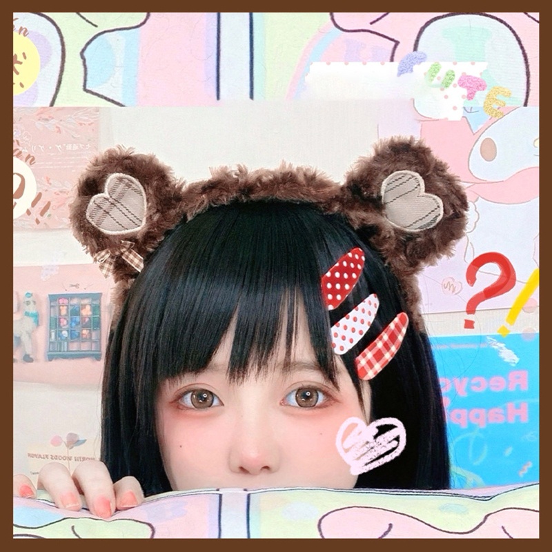 Băng Đô Tai Gấu Bông Phong Cách Lolita Dễ Thương