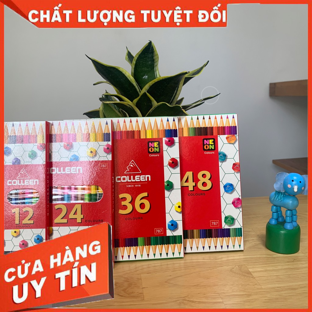 Chì Màu COLLEEN 2 Đầu Neon Nhiều Loại 12 24 36 48 - Bút Chì Màu Store