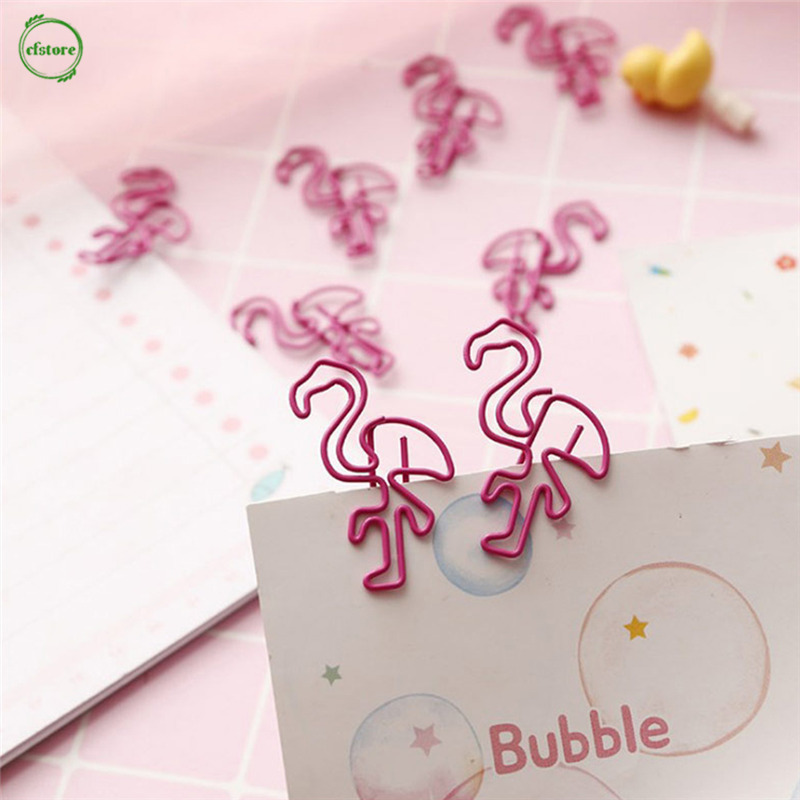 CF Flamingo Bookmark Planner Paper Clip Metal Material Bookmarks for Book Stationery School Office Supplies