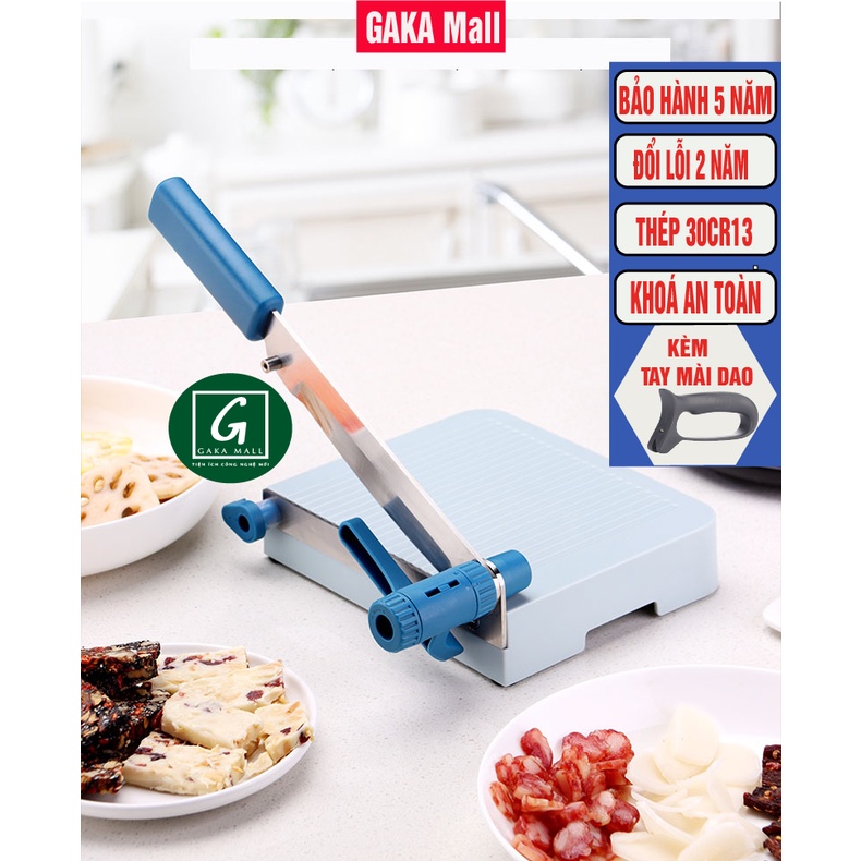Máy thái thịt cắt bánh kẹo phô mai, chân gà thái rau củ quả cắt đa năng KD20047 đổi lỗi 3 năm BH 5 năm, tặng tay mài dao