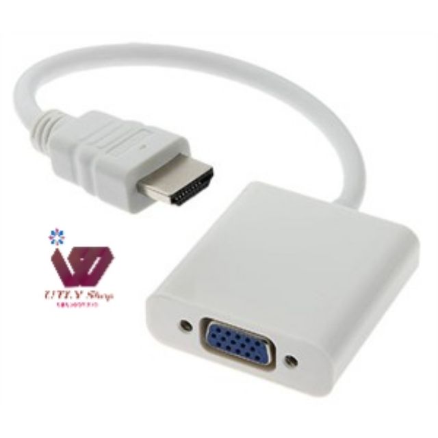 Cáp chuyển HDMI sang VGA ( trắng)