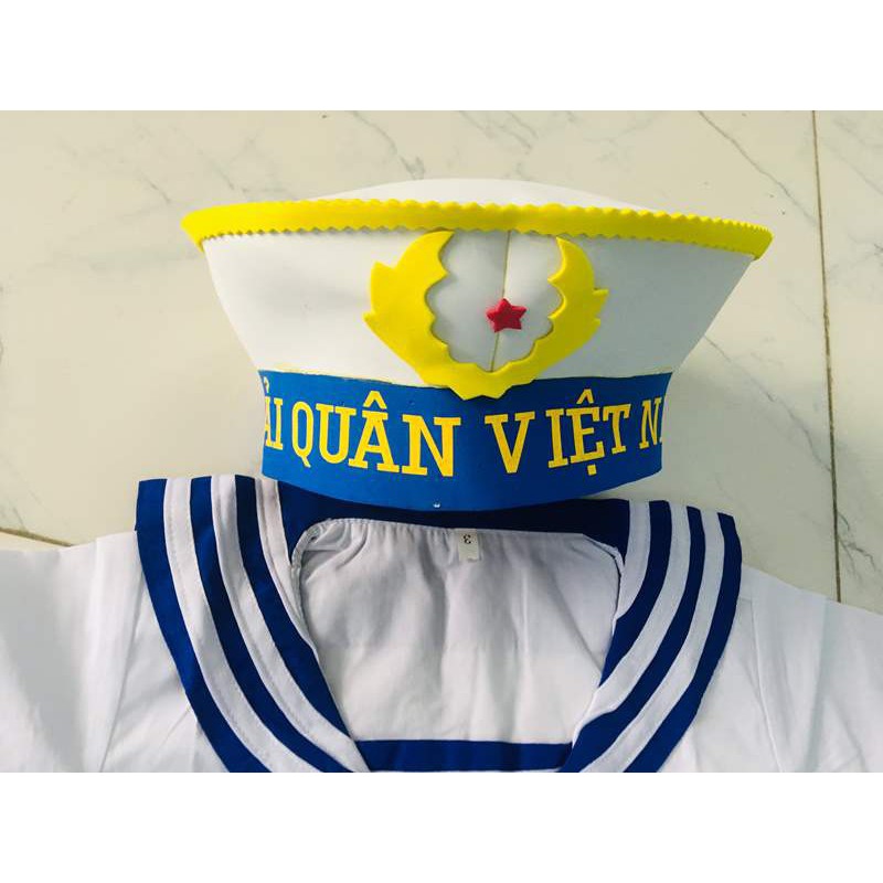 Bộ quần áo hải quân trẻ em kèm nón 1-12 tuổi (Quần)
