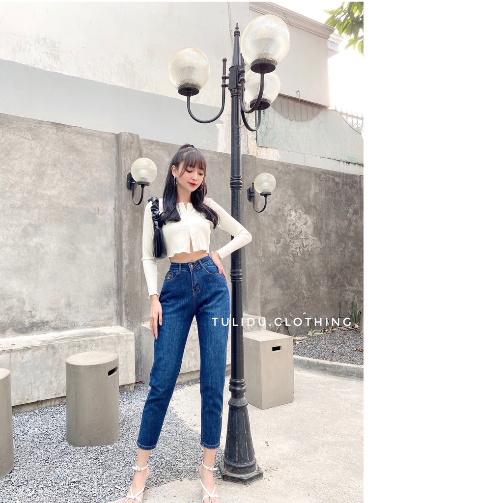 Quần Jean Nữ Dáng Baggy Cạp Lưng Cao Trơn 🥑 Hàng Cao Cấp 🥑 Quần Bò Nữ Co Giãn [Ảnh thật] #BY88.11 | BigBuy360 - bigbuy360.vn