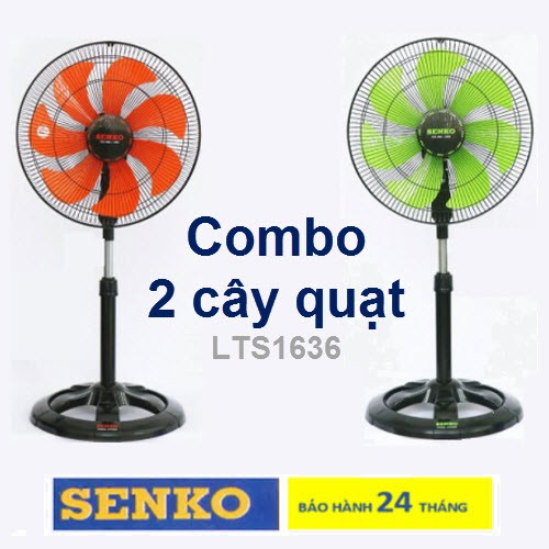 COMBO 2 QUẠT LỞ THÂN SẮT F23 SENKO LTS1636