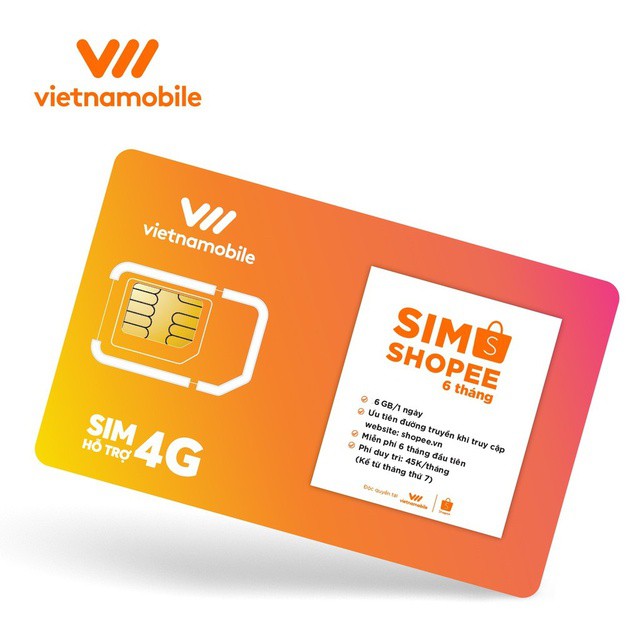 [Miễn phí 6 tháng] Sim số Vietnamobile data 6gb 1 ngày