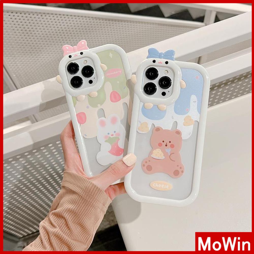 Ốp điện thoại silicon túi khí trong mịn in gấu thích hợp cho iPhone 11 Pro Max 13 Pro Max 12 Pro Max 7Plus xr XS Max