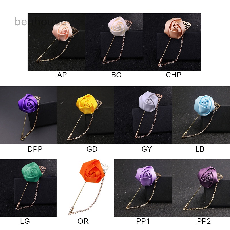 Ghim Cài Áo Hình Hoa Hồng Vàng Thời Trang Cho Nam