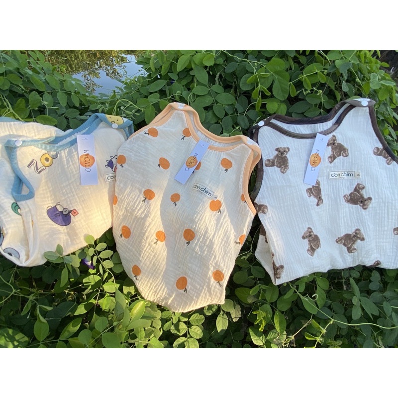 Túi ngủ vải xô muslin hàn quốc 2 lớp CONCHIM | BigBuy360 - bigbuy360.vn