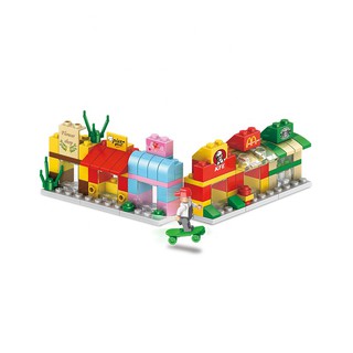 Bộ đồ chơi lắp ráp con phố nhỏ Mini Street 6in1 Lele Brother 8596