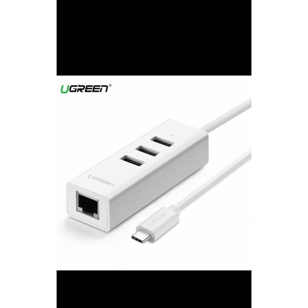 Cổng Usb Type C Sang Cổng Ethernet + Hub USB 2.0 Ugreen (20792)