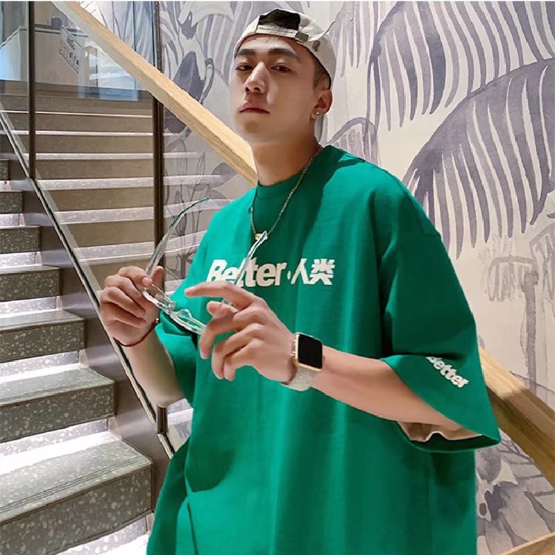 Áo Thun Tay Ngắn Dáng Rộng In Họa Tiết Thời Trang Mùa Hè Phong Cách Hàn Quốc Cho Nam Và Nữ Size M-5XL