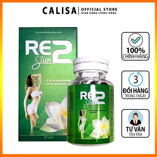 Viên uống giảm cân nhanh , giảm mỡ bụng, giảm cân an toàn, hiệu quả Re2 Slim - Hộp 30 Viên