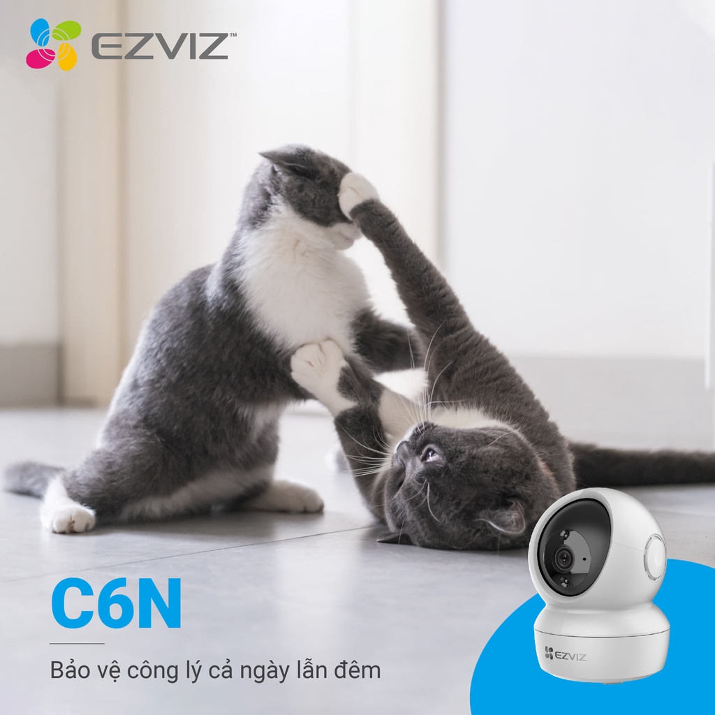 [MUA 2 TẶNG 1 QUÀ EZVIZ] Camera C6N EZVIZ 4MP smart home camera, xoay theo chuyển động