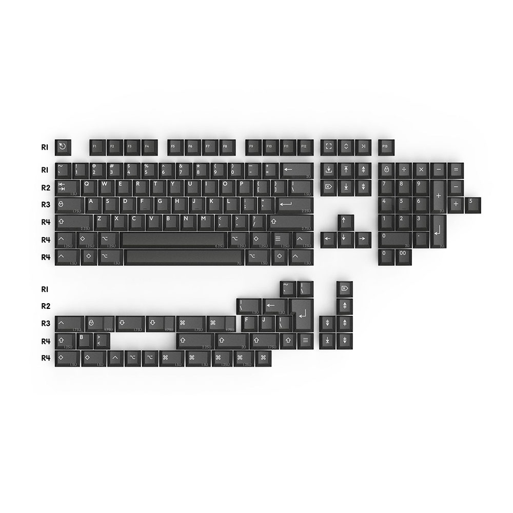 Keycap KBDfans Jelly Neon base set, in doubleshot, cherry profile, 156 nút bàn phím cơ