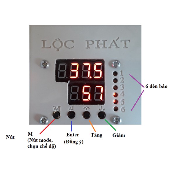 Bộ Điều Khiển Máy Ấp Trứng Lộc Phát Làm Máy 300 – 1000 Trứng Gà, Vịt, Chim Bồ Câu, Điều Khiển Nhiệt Độ Điều Áp