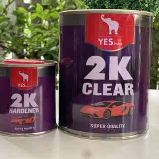 Sơn bóng 2K YES - Tặng kèm 1 phễu lọc sơn và cọ quét