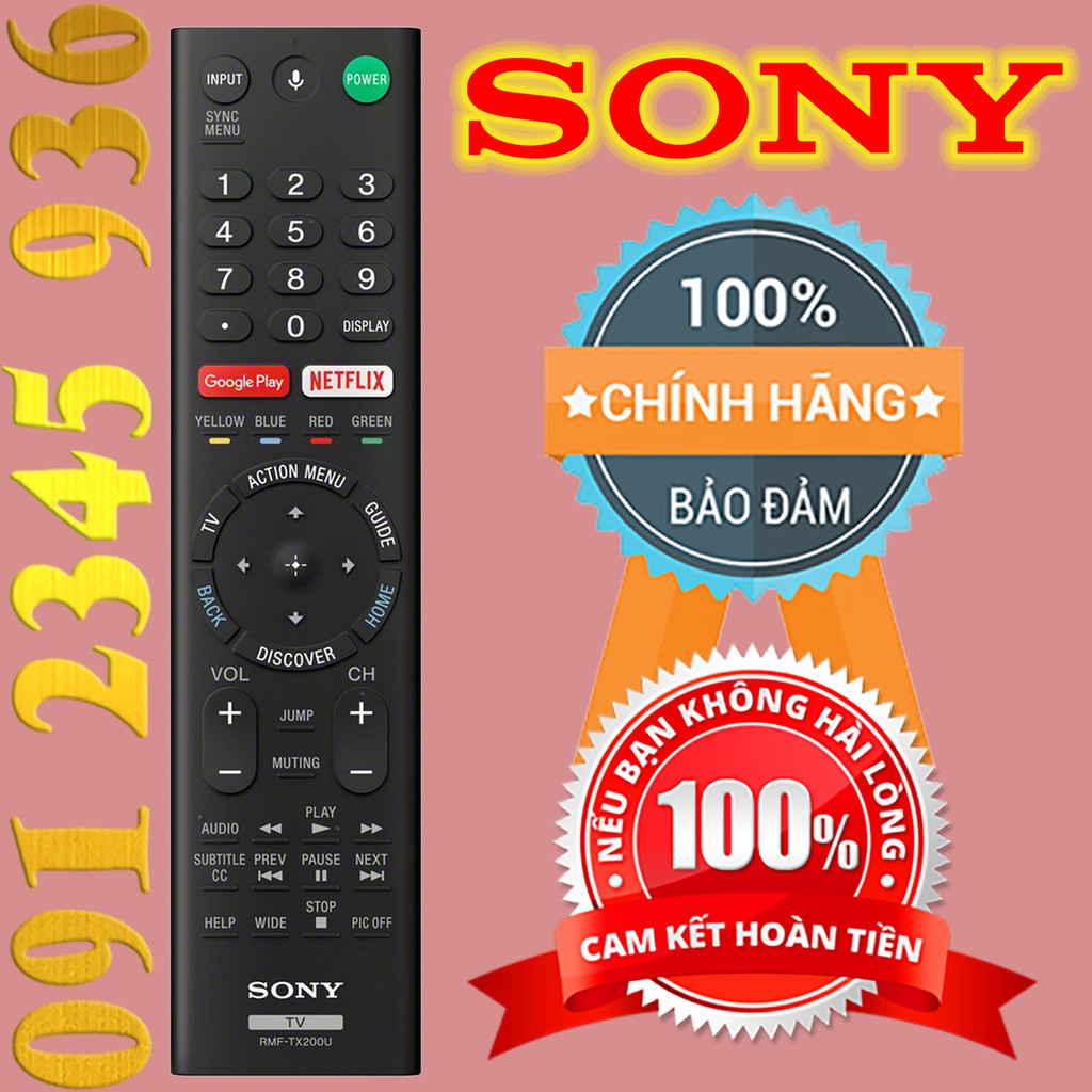 Điều khiển SONY có ''GIỌNG NÓI'' có mã số RM-TX200U cho Tivi Smart. (Mẫu số 10)