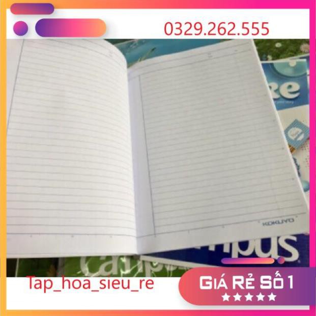 (Rẻ Vô địch) Set 10 Vở kẻ ngang Campus Gift 80 trang hàng chuẩn