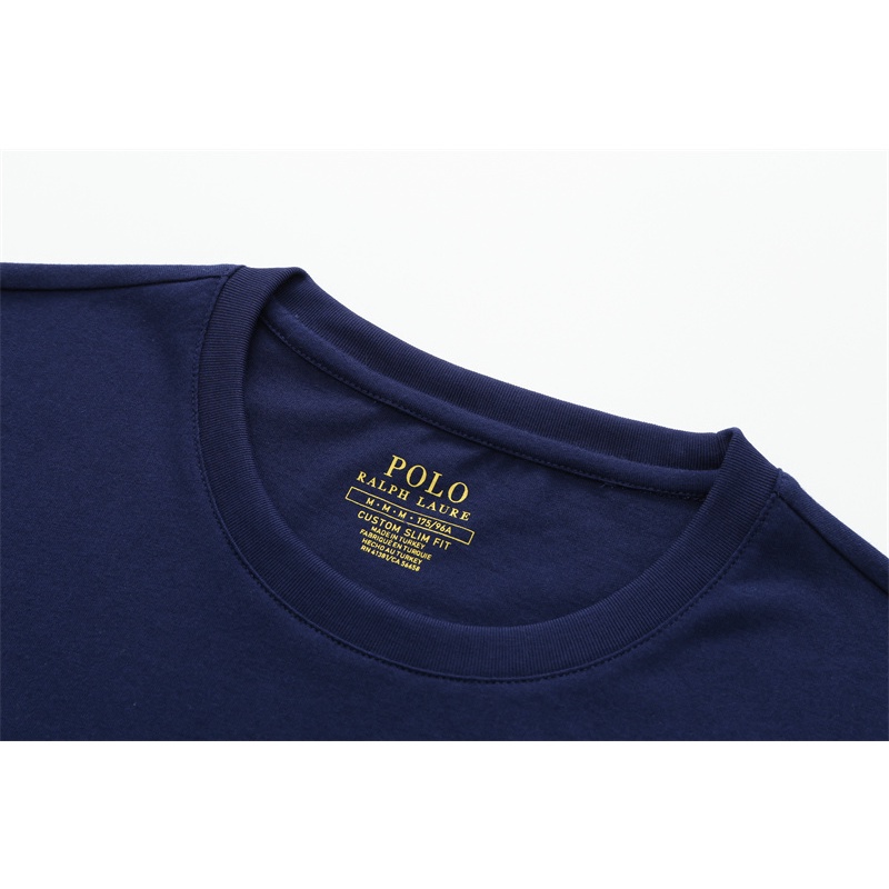 Áo polo Cotton Tay Ngắn Cổ Tròn Ôm Dáng Vừa Vặn Cho Nam