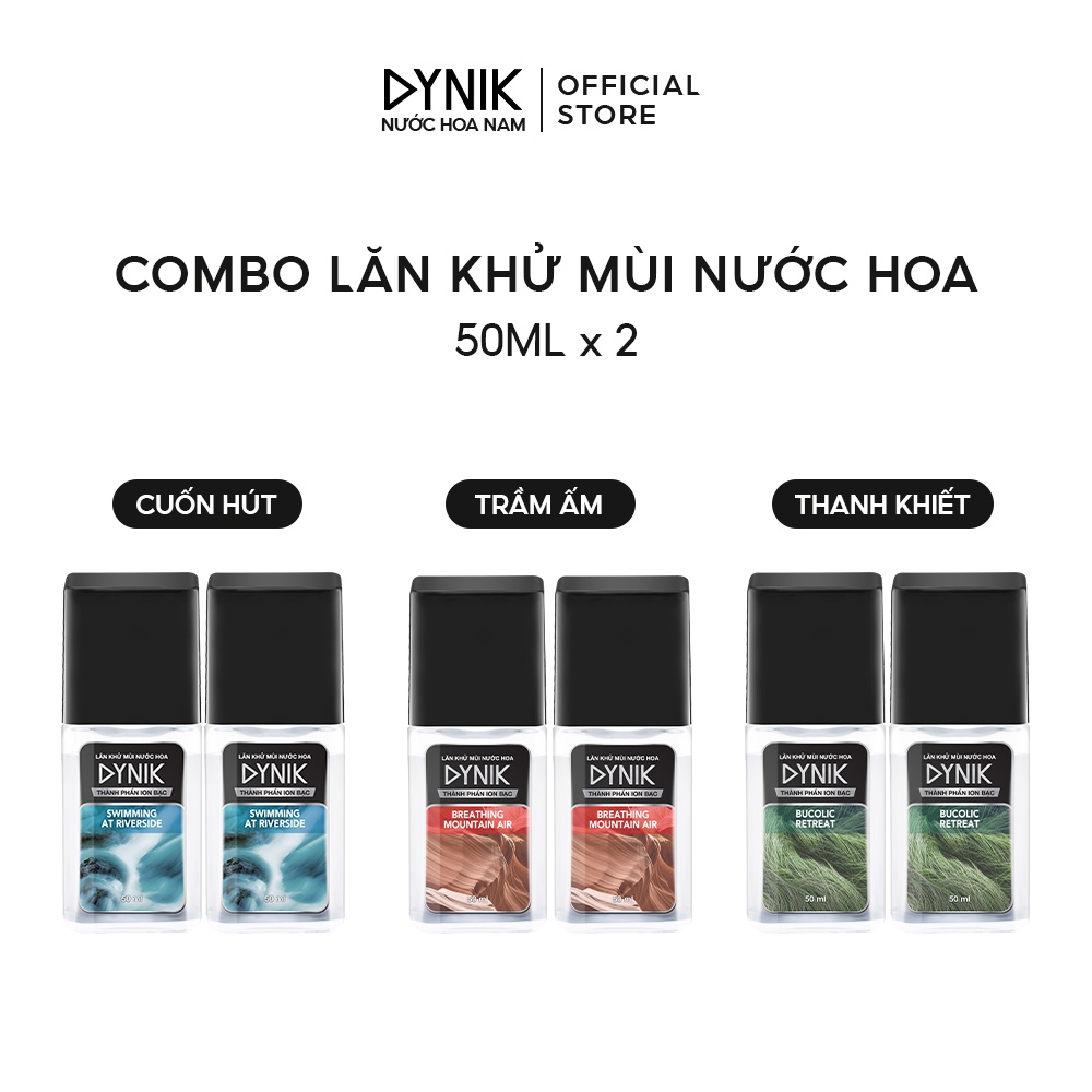 Combo 2 lăn khử mùi nước hoa Dynik 50ml/chai