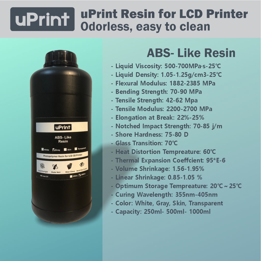- Nhựa in 3D Resin ABS-Like cho máy LCD/DLP 405mm