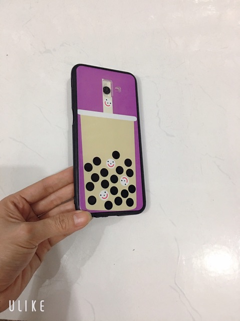 Ốp lưng sam sung J6 Plus, J6+ Hộp kem nền tím