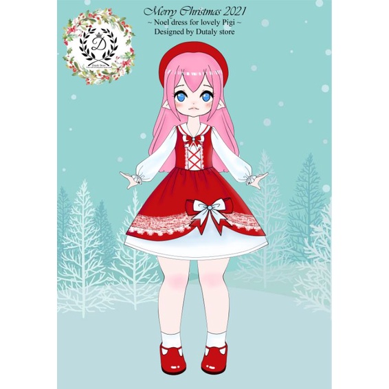 BJD 03 - trang phục váy xinh, đáng yêu dành cho búp bê bjd 1/6 và 1/4