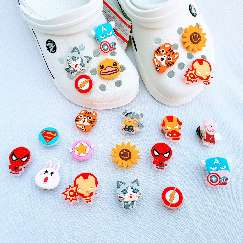 Nút gắn dép Cross 3D - Jibbitz Charm Sticker cài dép Sục, Cá Sấu