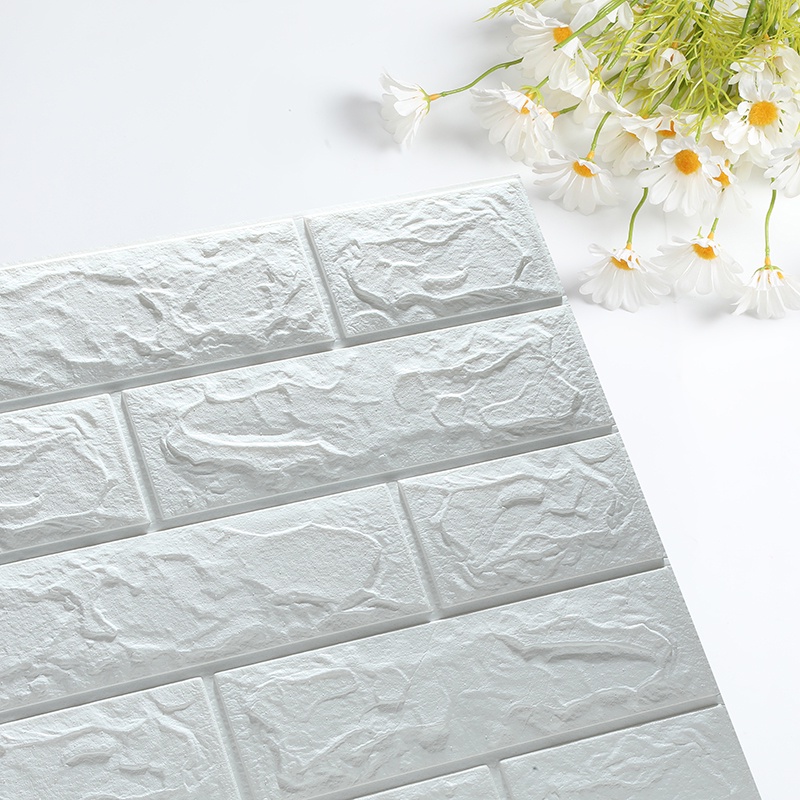 Miếng dán tường giả gạch 3D bằng xốp chống thấm nước trang trí nhà cửa