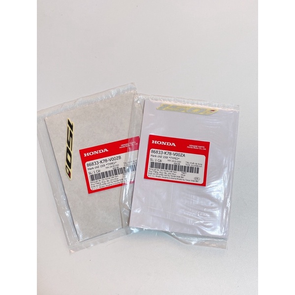 Tem decal mark chữ 150i, số 150i Honda Chính Hãng màu đen, màu trắng