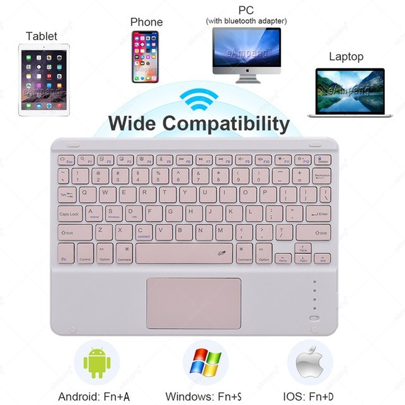 Bàn Phím Cảm Ứng Không Dây Cho Android Tablet Pc Laptop 10 Inch