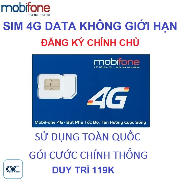 Sim 4G mobifone tỷ GB 500 phút mobi 30 phút liên mạng