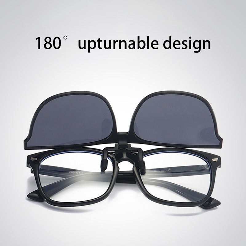 Kính Mát Dạng Lật Phân Cực Chống Tia UV400 Có Thể Thay Đổi Màu Sắc