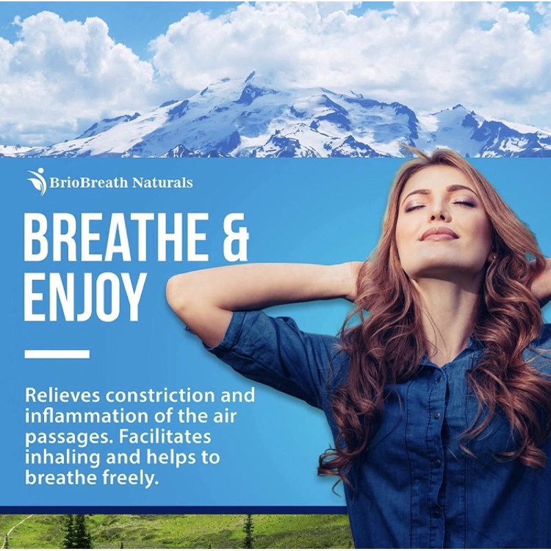 Viên uống thuần chay Lung Cleanse and detox Briobreath Naturals hỗ trợ thải độc phổi 60 viên USA